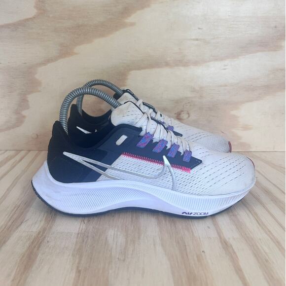 Nike - Air Zoom Pegasus 38 - Running Shoes -White/Blue -Women's - 6 - CW7358-101 - Picture 1 of 9